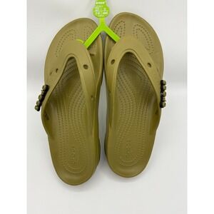NWOT Crocs‎ Classic Flip Flop Sandals All Terrain Olive Aloe Mens 5 Womens 7